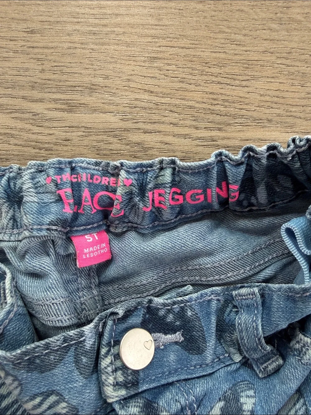 Children's Blue Butterfly Print Jeans